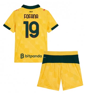 AC Milan Youssouf Fofana #19 Tredje Kläder Barn 2025-26 Kortärmad (+ Korta byxor)